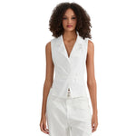 Women's Summer Halter Neck Tops Fashionable Solid Color Sleeveless Deep V Neck Open Back Slim Fit Vest for Party Daily Wear