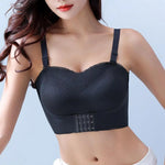 Women Bra Anti-slip Push Up Front Closure Invisible Tube Top Bra Solid Color Elastic Lady Bandeau Bra Women Underwear