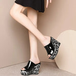 Women Wedges High Heels Slippers Women Designer Platform Sandals Trend Comfortable Slip on Slippers 2026 New Summer Slides Women