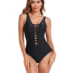 Woman's Athletic Sport One-piece Bathing Suit Black Cut Out Swimwear Swimsuit Beach Wear Monokini Slim Backless Bodysuit Summerr