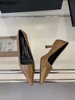 2026 Spring New Women Pointed Toe Shallow Pumps Slip on Shoes French Shallow Heel Elegant Dress Pumps OL Dress Party Shoes Mujer