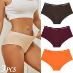 New 3Pcs Women's Cotton Briefs Letter Belt Underwear Women Panties Sexy Breathable Briefs Female Stretch Ladies Soft Lingerie