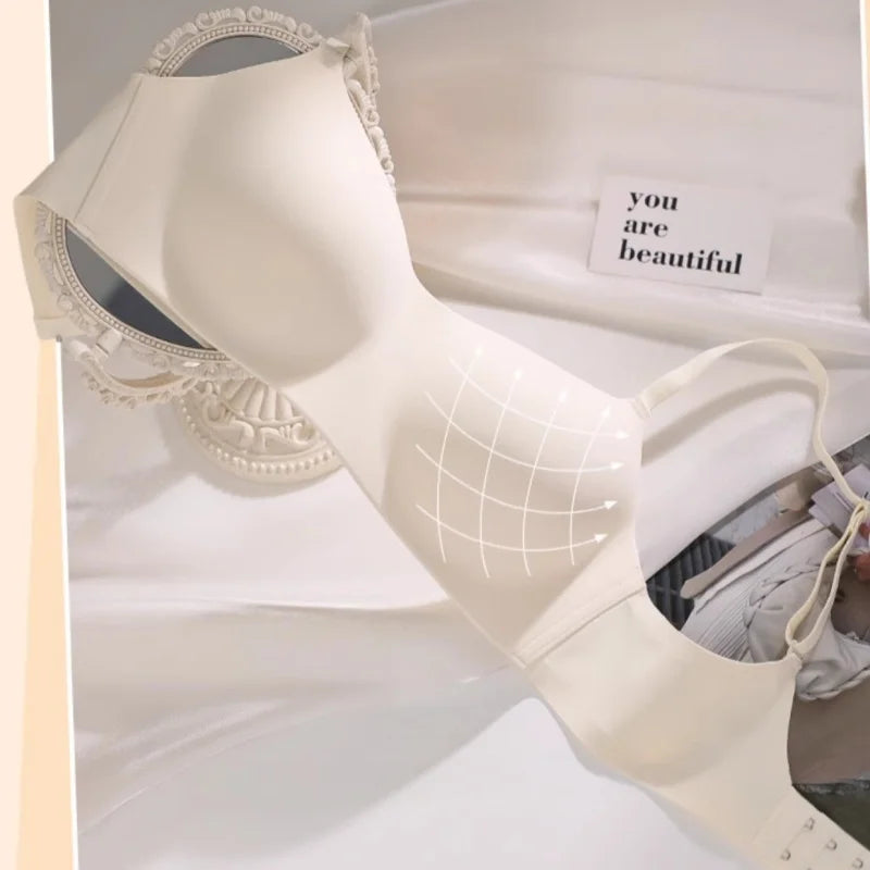 Seamless Bras For Women Small Chest Tube Top 1/2 Cup Non-Wire Bra Women Sexy Lingerie Female Underwear Glossy Intimates
