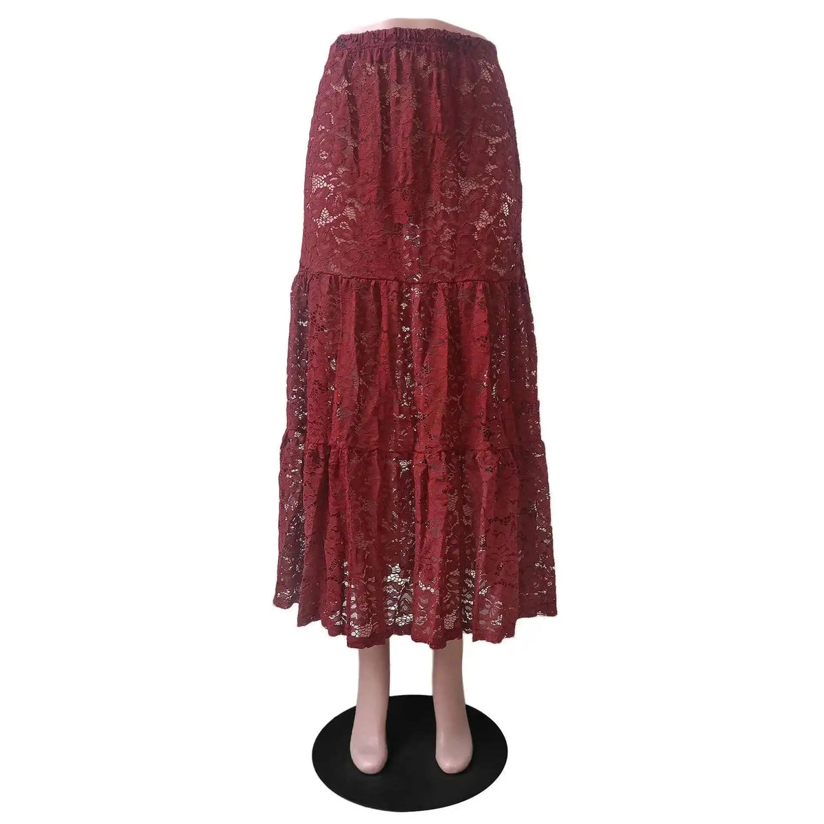 Mesh Sheer Lace Skirts Women High Waist Street Fashion Loose Hollow Out Long Skirt Party Sexy Patchwork Clubwear 2026 50JZ