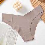 1 Pcs Women Summer Seamless Panties Breathable Low Waist Briefs Sexy Solid Silk Underwear Panty Female Intimates Lingerie