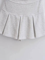 2026 Spring/summer New High Waisted Sporty Style Pleated Skirt Women Spicy Girl Casual Versatile Wrap Hip Short Skirt EJQ2