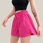 Women's Loose Fitting Anti-Glare Yoga Shorts Two-Piece Set Speed Drying Fitness Pilates Running Training Short