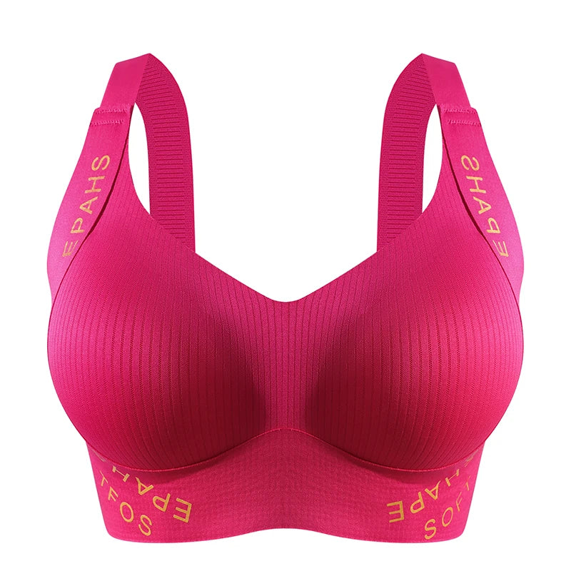 1pcs Women's Solid Seamless Underwear Jelly Glue Lady Bras No Wire And Anti-sagging PadComfortable Sports Female Brassiere