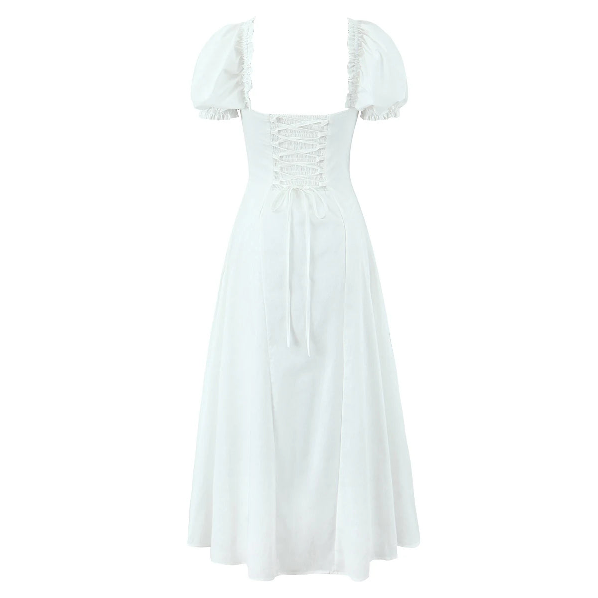 Bowknot Ruffles Light Blue Midi Dress Women's Summer Off Shoulder Short Sleeve Beach Dress Drawstring White A-line Vestidos 2025
