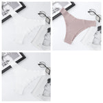 3Pcs/Set Women Ice Silk Panties V-Waist Low Rise Briefs Seamless Underwear Female Quick-Drying Underpants Sexy Lingerie S-L
