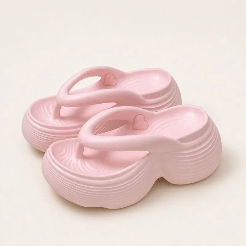Women's Platform Flip Flops Thick Sole Non-Slip Casual Summer Beach Slippers Fashion Open Toe Slides