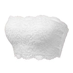 Women Invisible Bra Strapless Lace Elastic Soft Breathable Seamless Push Up Breast Support Flower Embroidery Lady Underwear