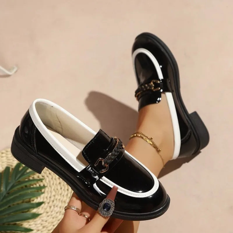 New Fashion Shoes Soft Sole British Style Black Student Performance Shoes Women Casual Mary Jane Shoes