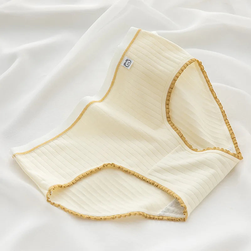 Cute Panties Women Cotton Briefs Breathable Underwear M-XL Lingerie Female Low-Rise Bow Underpants New