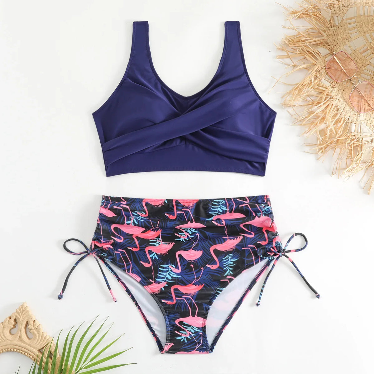 High Waist Bikini Set Sexy Push Up Swimsuit Women Print Beachwear Tummy Control Swimwear Adjustable Bathing Suit Bikinis 2026