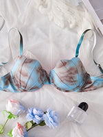 Summer Beach Bikini Colorful Ombre Shell Cup for Women's bra Sexy Push-Up Comfort Underwire Bra Women's Beach Vacation lingerie