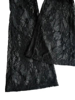 Women's summer lace see-through high-waist flared pants sexy bootcut trousers hot girl style
