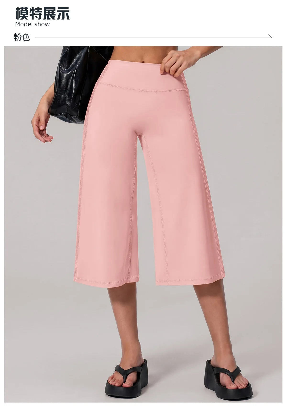 Summer New Yoga Mid Pants for Women Quick Drying Solid High Waist Loose Fit Yoga Trousers Gym Running Fitness Exercise Leggings