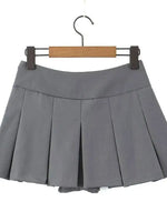 2026 Spring/summer New High Waisted Pleated Skirt Women's Spicy Girl Solid Color Slim A-line Wrap Hip Short Skirt A45S