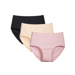 3Pcs/Set Cotton Panties Women Sexy Lingerie Plus Size Women's High Waist Briefs Solid Color Panty Breathable Underpants XS-2XL