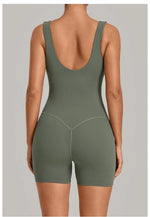 New Summer U-neck Beautiful Back Yoga Jumpsuit Women Sleeveless Tight Sports One Piece Suit Outdoor Gym Running Fitness Overalls