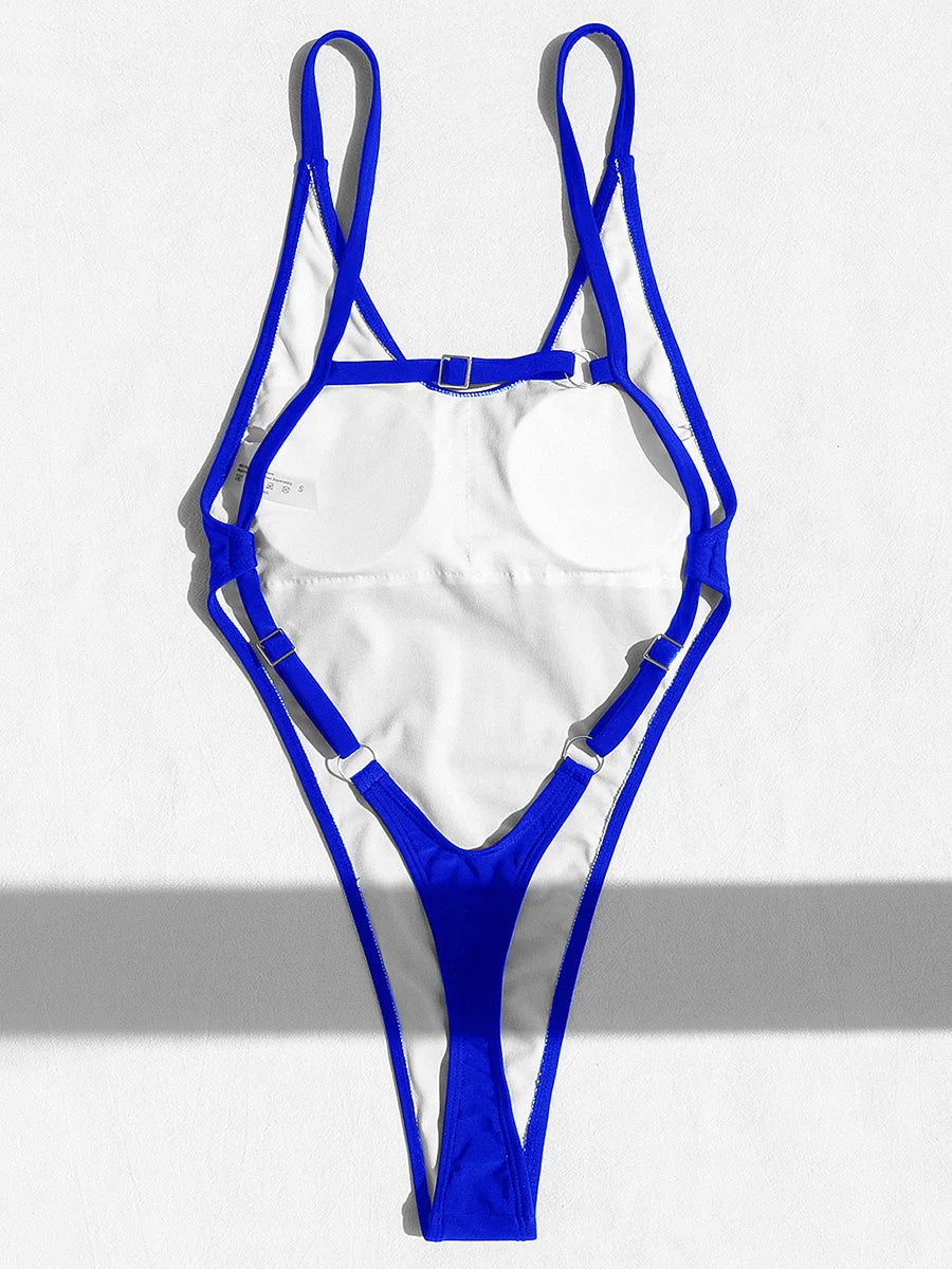 Backless Extreme Mini Micro G String Thong Women Swimwear One Piece Swimsuit Female Monokini High Leg Cut Bathing Suit Swim Lady