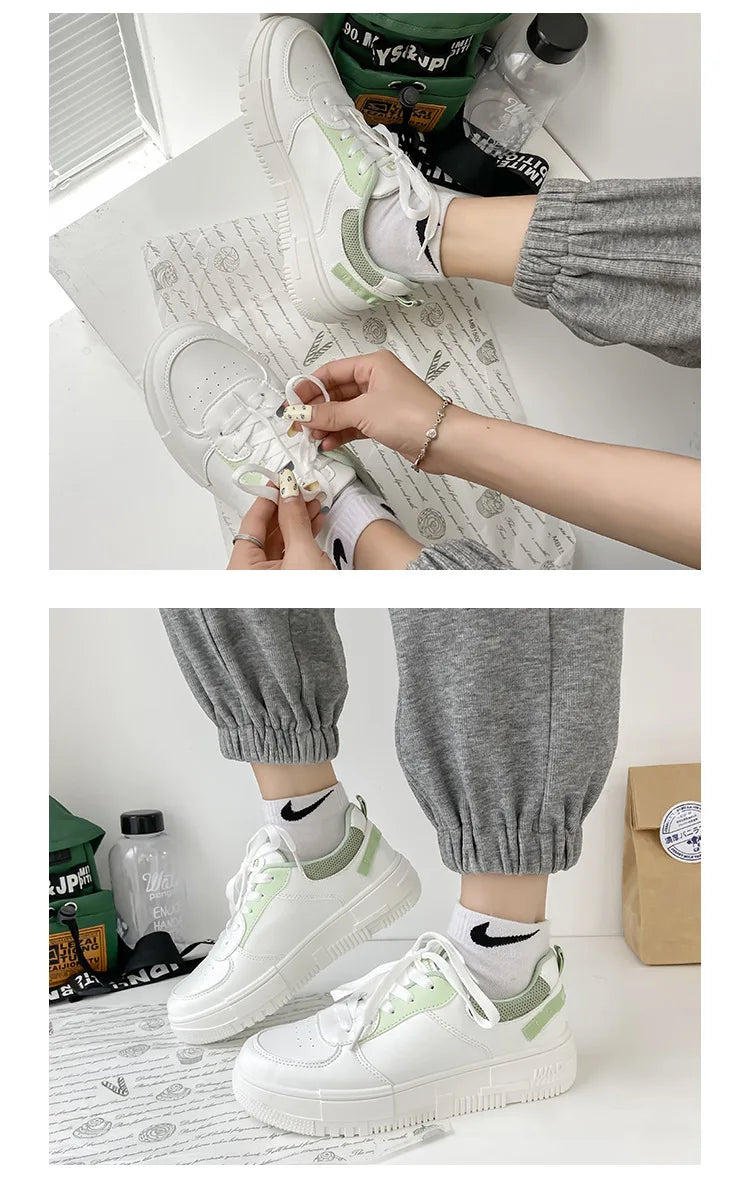 2022 Fashion Spring New Designer Hot Sale White Shoes Female Platform Sneakers Women Tenis Feminino Casual Female Shoes Woman