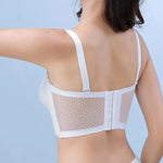 Women Bra Anti-slip Push Up Front Closure Invisible Tube Top Bra Solid Color Elastic Lady Bandeau Bra Women Underwear