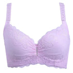 Plus Size Female Lace Bra Thin Bralette 80-105 C/D Cup Push Up Brassiere Widening Side 4-Row Button Bras Absorbs Sweat Underwear