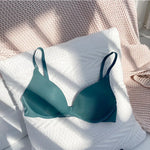 Seamless Wireless Bra, One-piece Smooth Light Breathable Push Up Lingerie, All Season Commute Bra for Teen Girls Small Bust
