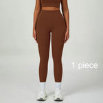 New Sportswear Seamless Yoga Set Gym Clothes Sportswear Long sleeved jacket Women Fitness Set Tracksuits Sports Bra Gym Leggings