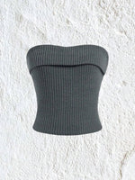Women Rib-knit Tube Top Summer 2024 Y2K Clothes Grunge Punk Solid Strapless Sleeveless Slim Fit Crop Top Tank Tee Streetwear
