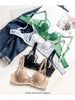 Parisian-Inspired Sheer Bralette Rabbit Cup Push-Up Bra Set Big Bust Support with Anti-Protrusion Padding Summer Thin Steel Ring