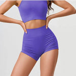 High Waist Women's Yoga Fitness Shorts Tight Fit Abdominal Slimming Lifted Buttocks Three Part Pants Exercise Clothing