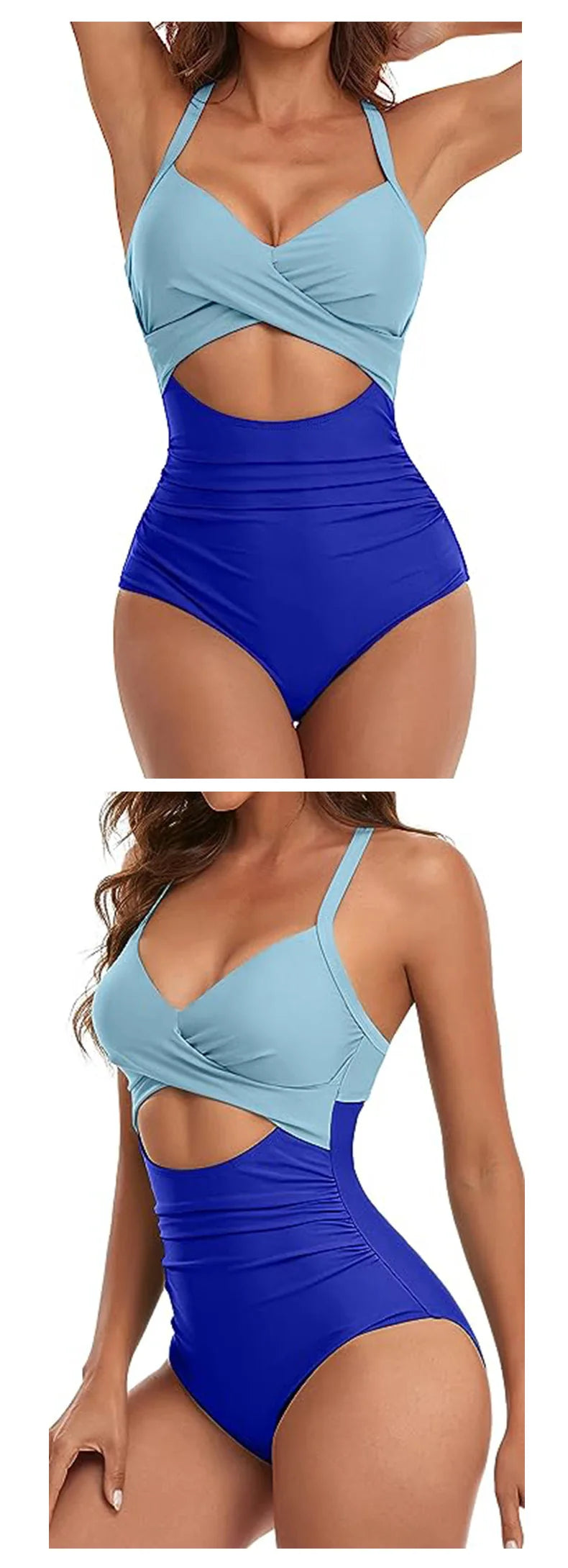 Leopard One Piece Swimsuit 2024 New Halter Push Up Swimwear Women Swimsuit Bathing Suit Beachwear Monokini Female Swimming Suits