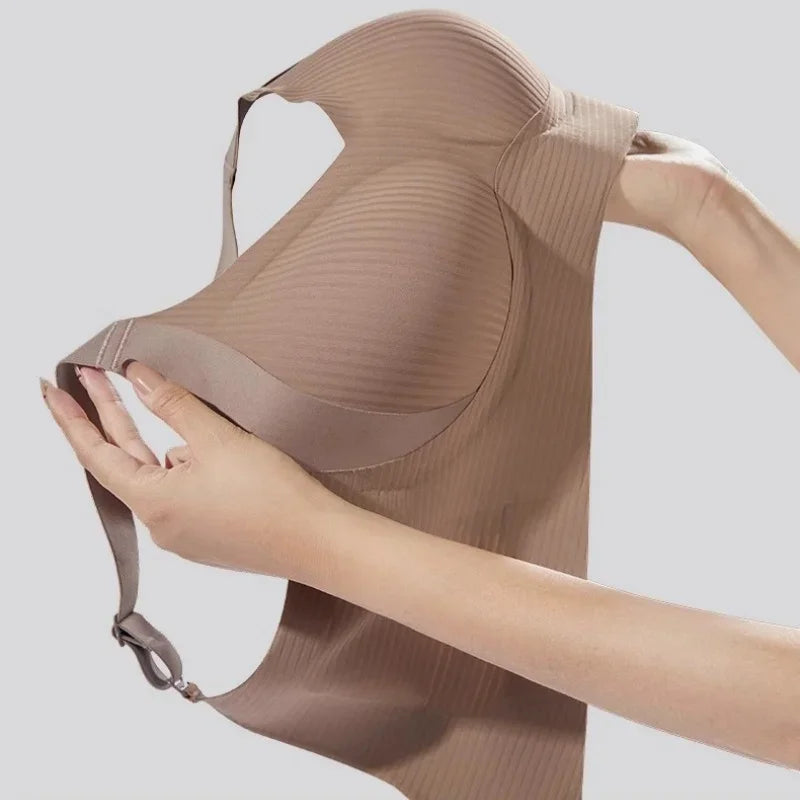 3Pcs/Set Push-Up Bras Women Padded Side Support Underwear Non-wire Bra Comfort Wide Straps Lingerie Plus Size Intimates M-4XL