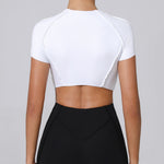 No Padded Women Yoga Sport T Shirts Fitness Clothes Short Sleeve Yoga Shirt Gym Top Running Active Wear Sport Tops