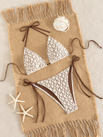 ZTVitality Sexy Lace Patchwork Bikini Set 2026 New Arrival Halter Bandage Swimwear Women's Swimwear Summer Beachwear Biquini