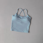 Women's Slim Fit Nude Sports Bra Yoga Fitness Vest Skin Friendly Pilates Top Beautiful Back Design Suspension Yoga Fitness Top
