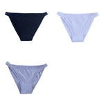 3Pcs/Set Women's Cotton Low-Rise Briefs with Mesh Side Panels Brazilian Panties Sexy Lingerie Comfy Breathable Underwear M-XL