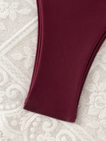 Sexy Pleate Push Up Bra Micro Bikini 2026 Women Wine Ruffles Thong Swimwear Summer Beach Bathing Suit Holiday Swimsuit Biquini
