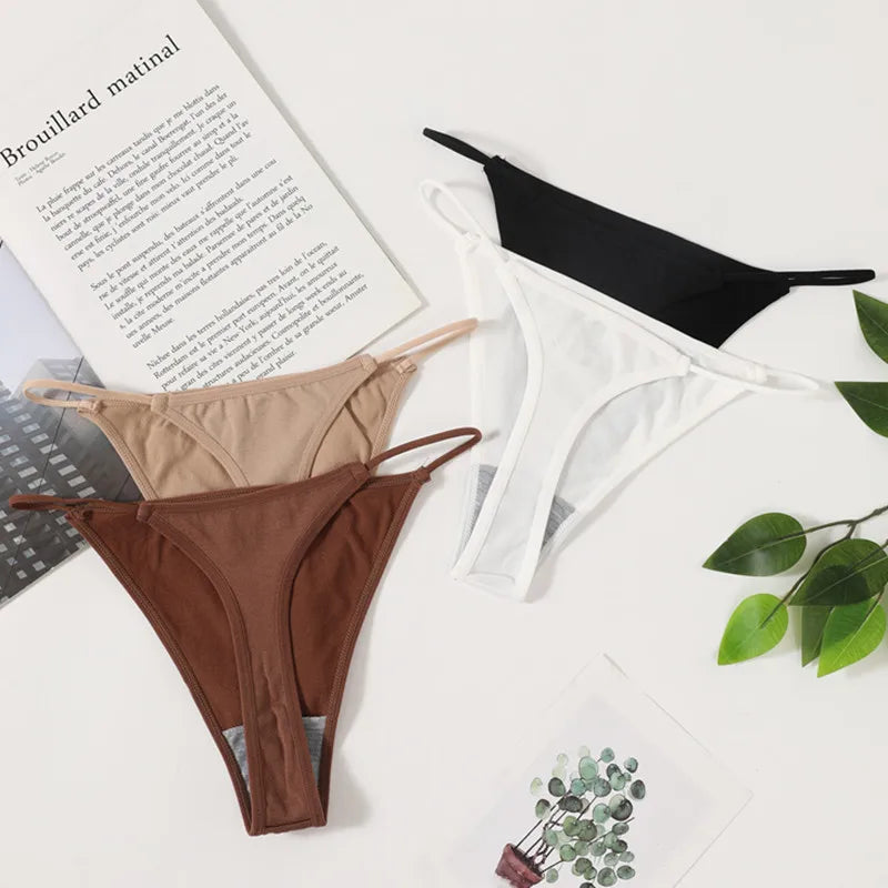 1PC Women Thongs Seamless G-String Panties High Leg Cut Sexy Lingerie Low Waist Underwear Female T-Back M-L