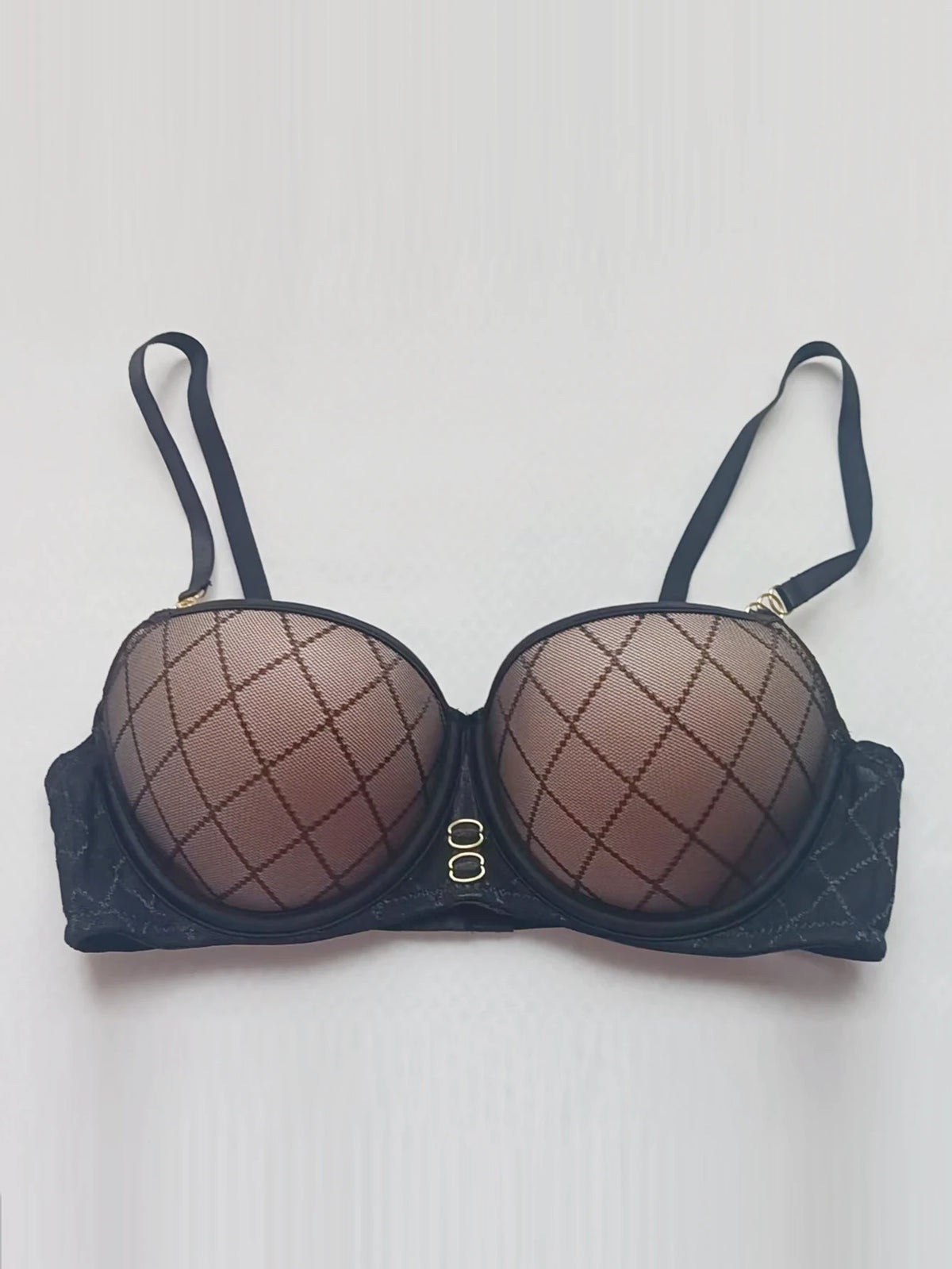 European and American New Style Sexy Mesh Lingerie for Women, Push-Up Anti-Sagging Adjustable Bra with Underwire