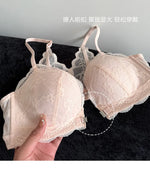 Summer Hot Sale! Front Closure Compression Bra for Small Bust - Sexy Lace Back Push Up Bralette, Lightweight Invisible Comfort