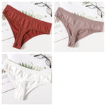 3PCS/Set Seamless Thongs Women Panties G-String Sport Underwear Female Sexy Lingerie Low Waist T-Back Underpants M-XL Intimates