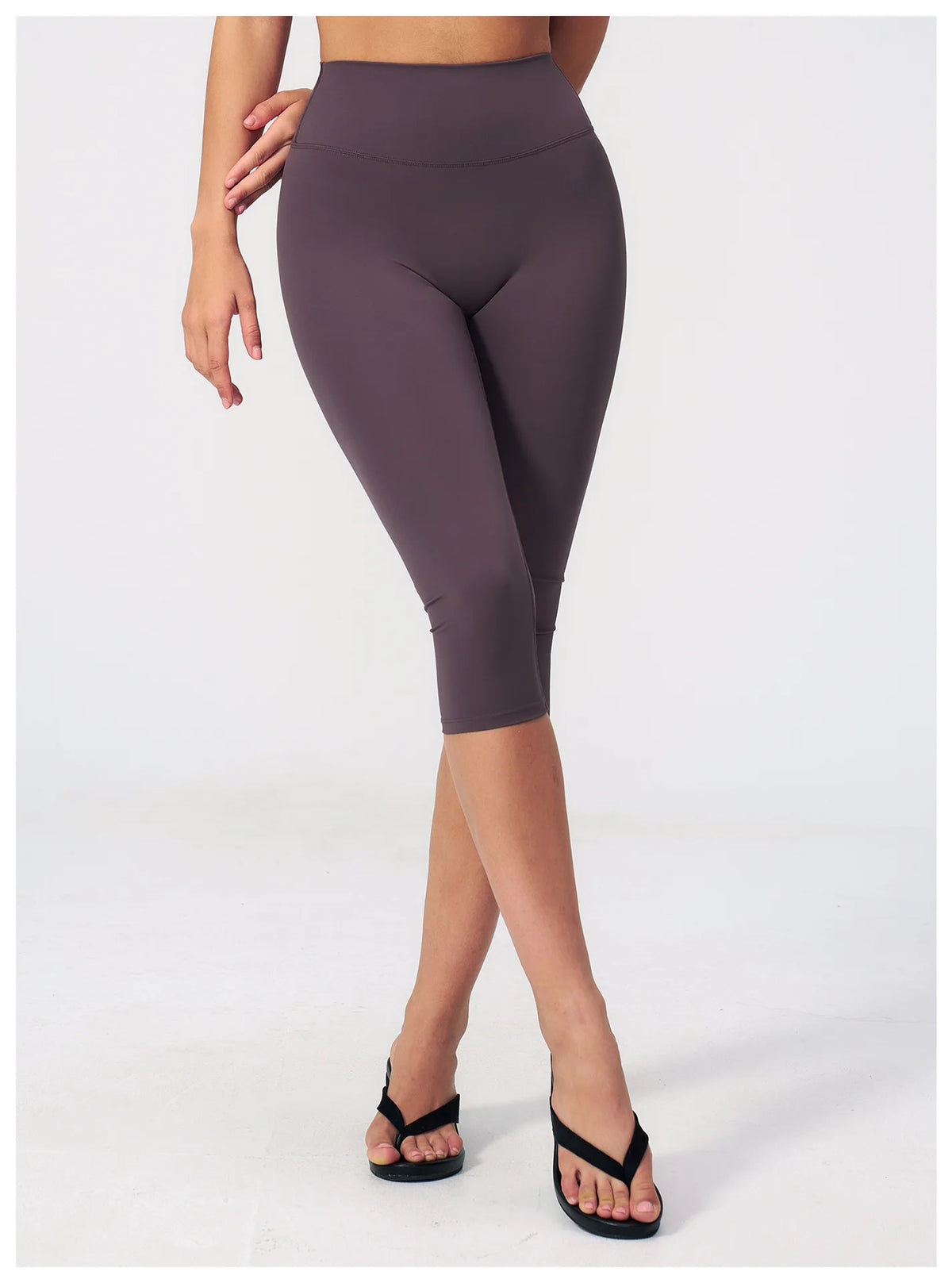 Yoga Pants Women Cropped Pants Sports Pants Fitness Leggings Tights Breathable Quick-drying High Waist Running Workout Pants