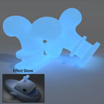2pcs Detachable Fins Unisex Shark Slippers Charms Luminous In Dark Christmas Red Hat Halloween Pumpkin DIY Shoes Accessories