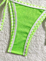 Splicing Wrinkled Pleated Bikinis 2025 High Cut Bikini Women Swimwear Female Swimsuit Two-pieces Bikini Set Bathing Suit Swim
