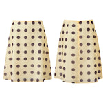 Women's Dots Print Mesh Midi Skirts Vintage Low Waist A-Line Skirts Loose Fit Flowy Skirts Summer Daily Casual Streetwear