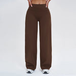 Wide-leg Pants Women Bell-bottoms High Waist Yoga Pants Workout Gym Leggings Naked Feel Pilates Running Cycling Sports Trousers